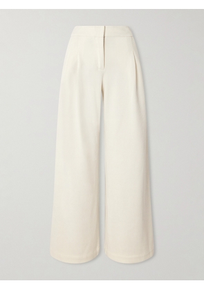 Proenza Schouler White Label - Rosalie Pleated Corduroy Wide-leg Pants - Off-white - US00,US0,US2,US4,US6,US8,US10,US12,US14