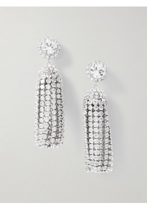 RABANNE - Silver-tone Crystal Earrings - One size