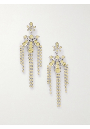RABANNE - Silver-tone Crystal Earrings - Yellow - One size