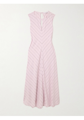 Proenza Schouler White Label - Jessi Cutout Striped Woven Midi Dress - Pink - US00,US0,US2,US4,US6,US8,US10,US12
