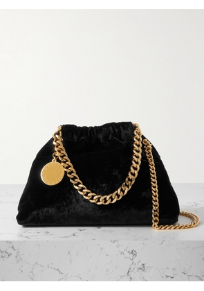 Stella McCartney - Velvet Shoulder Bag - Black - One size