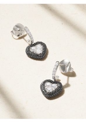 Kamyen - Manaal 18-karat White Gold Diamond Earrings - Black - One size