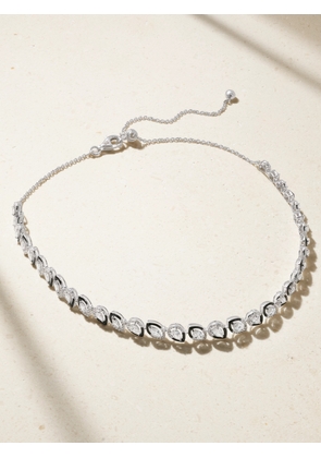 Kamyen - 18-karat White Gold, Diamond And Enamel Choker - Black - One size
