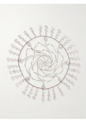 RABANNE - Silver-tone And Crystal Chainmail Headpiece - One size