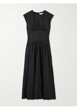 Proenza Schouler White Label - Nyssa Gathered Shell Midi Dress - Black - US00,US0,US2,US4,US6,US8,US10,US12,US14