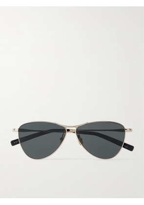 SAINT LAURENT EYEWEAR - Vesper Small Aviator-style Gold-tone Sunglasses - One size