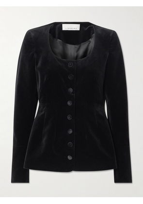 LIBEROWE - Amber Wool-blend Velvet Blouse - Black - x small,small,medium,large,x large