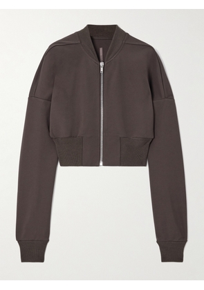 Rick Owens - Stretch-jersey Bomber Jacket - Brown - IT38,IT40,IT42,IT44,IT46,IT48