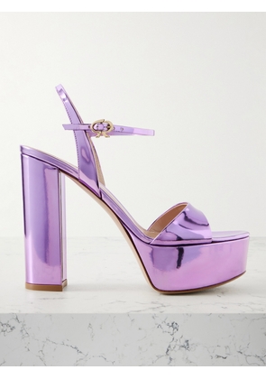 Gianvito Rossi - Marlena 85 Mirrored-leather Platform Sandals - Purple - IT36,IT36.5,IT37,IT37.5,IT38,IT38.5,IT39,IT39.5,IT40,IT40.5,IT41,IT41.5,IT42