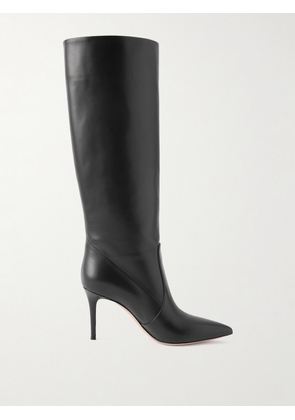 Gianvito Rossi - Hansen 85 Leather Knee Boots - Black - IT36,IT36.5,IT37,IT37.5,IT38,IT38.5,IT39,IT39.5,IT40,IT40.5,IT41,IT41.5,IT42