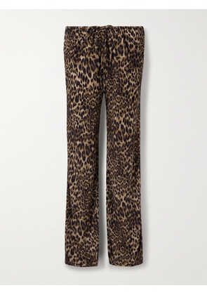 Nili Lotan - Adriel Leopard-print Crepe De Chine Wide-leg Pants - Animal print - x small,small,medium,large,x large