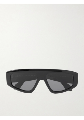 Alaïa - Mask D-frame Acetate Sunglasses - Black - One size