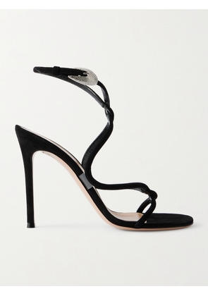 Gianvito Rossi - Jungle Mamba 105 Suede Sandals - Black - IT35,IT36,IT36.5,IT37,IT37.5,IT38,IT38.5,IT39,IT39.5,IT40,IT40.5,IT41,IT41.5,IT42