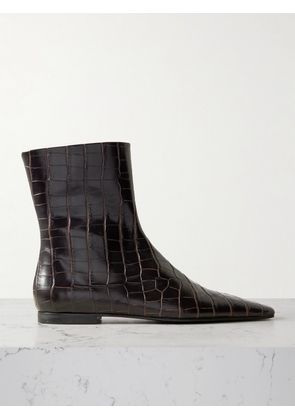 TOTEME - Croc-effect Leather Chelsea Boots - Brown - IT36,IT37,IT38,IT39,IT40,IT41,IT42