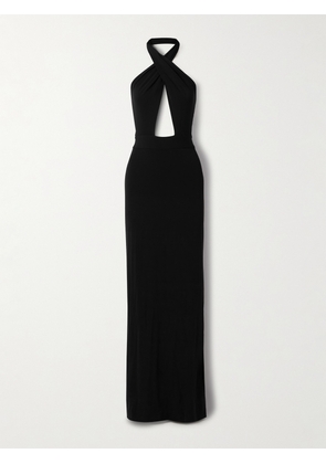 Nili Lotan - Lita Convertible Jersey Halterneck Gown - Black - US0,US2,US4,US6,US8,US10,US12