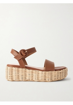 Gianvito Rossi - 20 Leather Platform Sandals - Brown - IT36,IT36.5,IT37,IT37.5,IT38,IT38.5,IT39,IT39.5,IT40,IT40.5,IT41,IT41.5,IT42