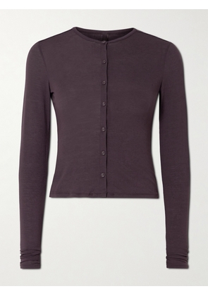 SKIMS - Sheer Modal-blend Cardigan - Phoenix - Brown - XXS,XS,S,M,L,XL,2XL,3XL,4XL