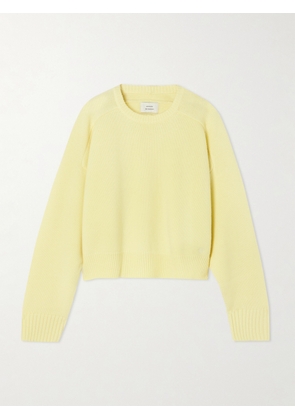 Loulou de Saison - Bruzzi Cropped Wool And Cashmere-blend Sweater - Yellow - x small,small,medium,large,x large