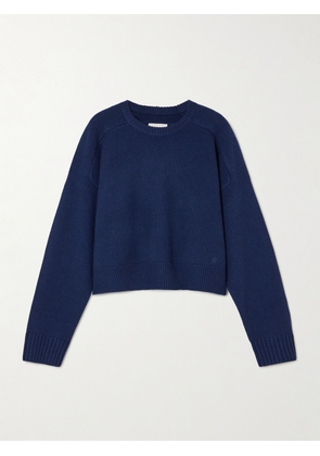 Loulou de Saison - Bruzzi Cropped Wool And Cashmere-blend Sweater - Blue - x small,small,medium,large,x large