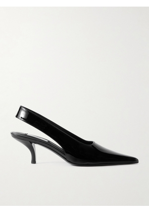 TOTEME - Patent-leather Slingback Pumps - Black - IT36,IT37,IT38,IT39,IT40,IT41,IT42