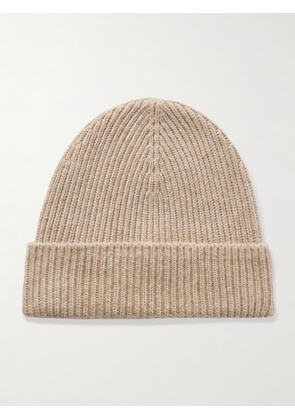 Johnstons of Elgin - Ribbed Cashmere Beanie - Neutrals - One size