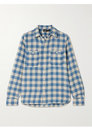 RRL - Farrell Gingham Cotton And Linen-blend Shirt - Blue - 1,2,3,4,5