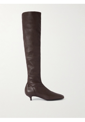 TOTEME - Leather Knee Boots - Brown - IT36,IT37,IT38,IT39,IT40,IT41,IT42