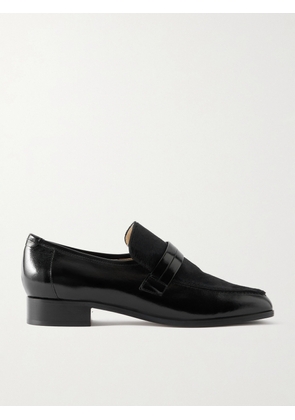 Jamie Haller - Mod Calf Hair And Glossed-leather Loafers - Black - IT36,IT37,IT38,IT39,IT40,IT41,IT42
