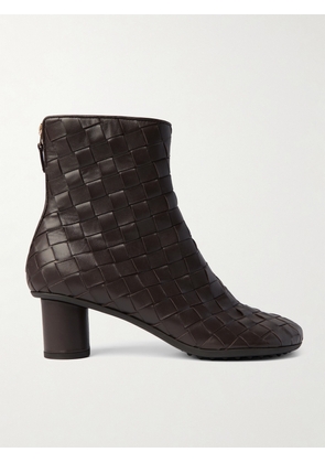 Bottega Veneta - Atomic Intrecciato Leather Ankle Boots - Brown - EU 37,EU 38,EU 39,EU 40