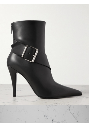 MCQUEEN - Buckled Leather Ankle Boots - Black - EU 37,EU 38,EU 39,EU 40