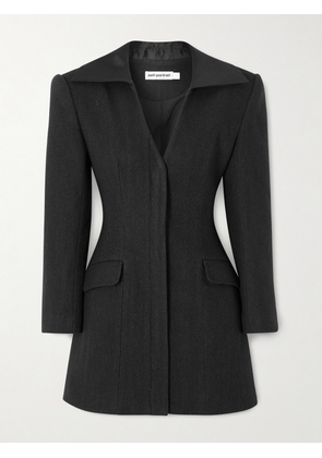 Self-Portrait - Wool-blend Mini Dress - Black - UK 4,UK 6,UK 8,UK 10,UK 12,UK 14,UK 16