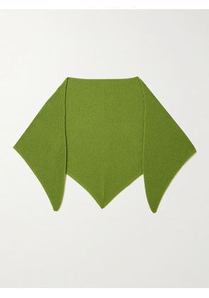 &Daughter - Fionn Ribbed Cashmere Scarf - Green - One size