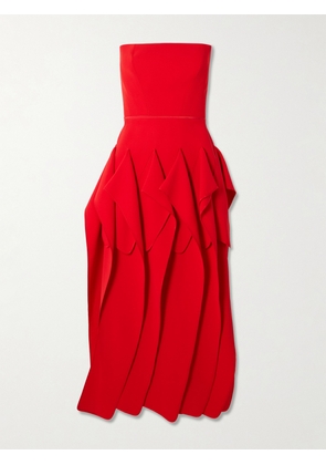 Maticevski - Breakout Strapless Crepe Midi Dress - Red - UK 6,UK 8,UK 10,UK 12,UK 14