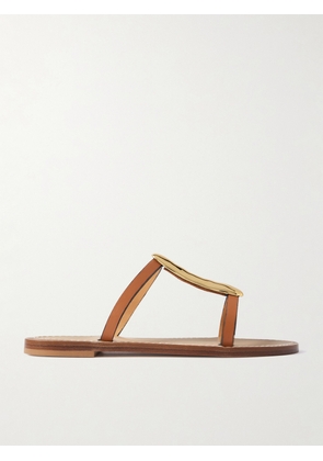 AMANU - The Sahara Gold-tone And Leather Sandals - Brown - US4,US5,US6,US7,US8,US9,US10,US11,US12