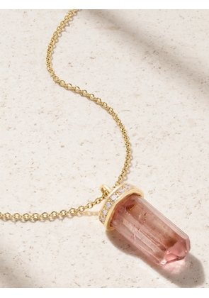 JIA JIA - Gold, Tourmaline And Diamond Necklace - Pink - One size