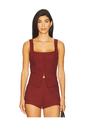 NIA Brice Vest in Burgundy. Size L. Also in S, M.