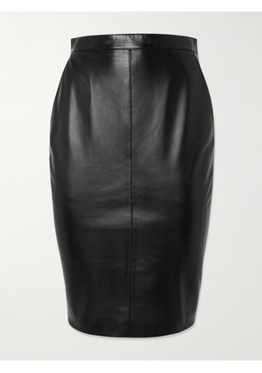 SAINT LAURENT - Leather Skirt - Black - FR 34,FR 36