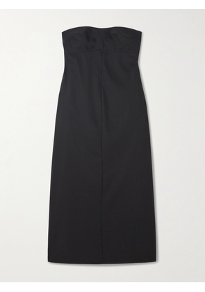 ST. AGNI - Strapless Wool Maxi Dress - Black - xx small,x small,small,medium,large,x large