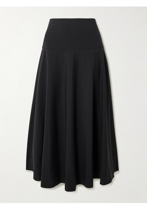 ST. AGNI - Paneled Cotton-blend Maxi Skirt - Black - xx small,x small,small,medium,large,x large