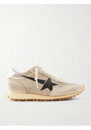 Golden Goose - Running Marathon Suede And Leather-trimmed Mesh Sneakers - Neutrals - IT35,IT36,IT37,IT38,IT39,IT40,IT41,IT42
