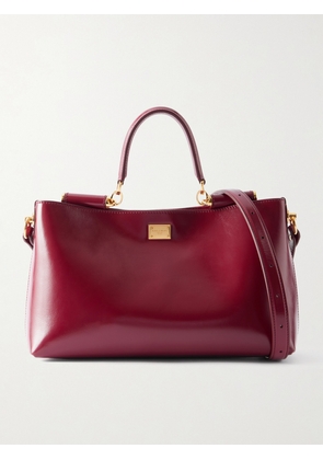 Dolce & Gabbana - My Sicily Glossed-leather Shoulder Bag - Red - One size