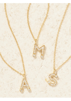 Sophie Bille Brahe - Simple Letter 18-karat Recycled Gold Diamond Necklace - A,C,J,M,N,S