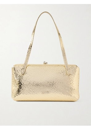 Jil Sander - Goji Pillow Small Crinkled Metallic Leather Shoulder Bag - Gold - One size