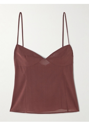 ST. AGNI - Stretch-silk Organza Camisole - Purple - xx small,x small,small,medium,large,x large