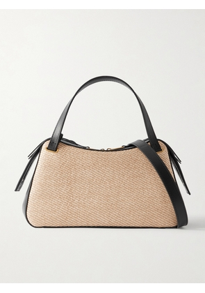 Jil Sander - Dune Leather And Raffia Shoulder Bag - Neutrals - One size