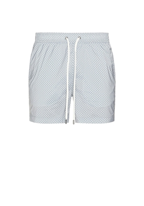 onia Charles 5 Swim Trunks in Baby Blue. Size M. Also in XL/1X, S.