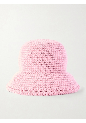 Magda Butrym - Crocheted Cotton Bucket Hat - Pink - S/M,L/XL