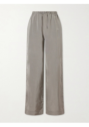RÓHE - Striped Satin Wide-leg Pants - Gray - FR 34,FR 36,FR 38,FR 40,FR 42,FR 44