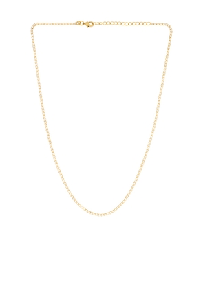 Maison Irem Rhinestone Necklace in Metallic Gold.