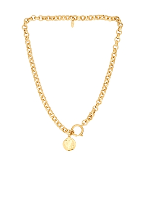 Maison Irem Iris Necklace in Metallic Gold.